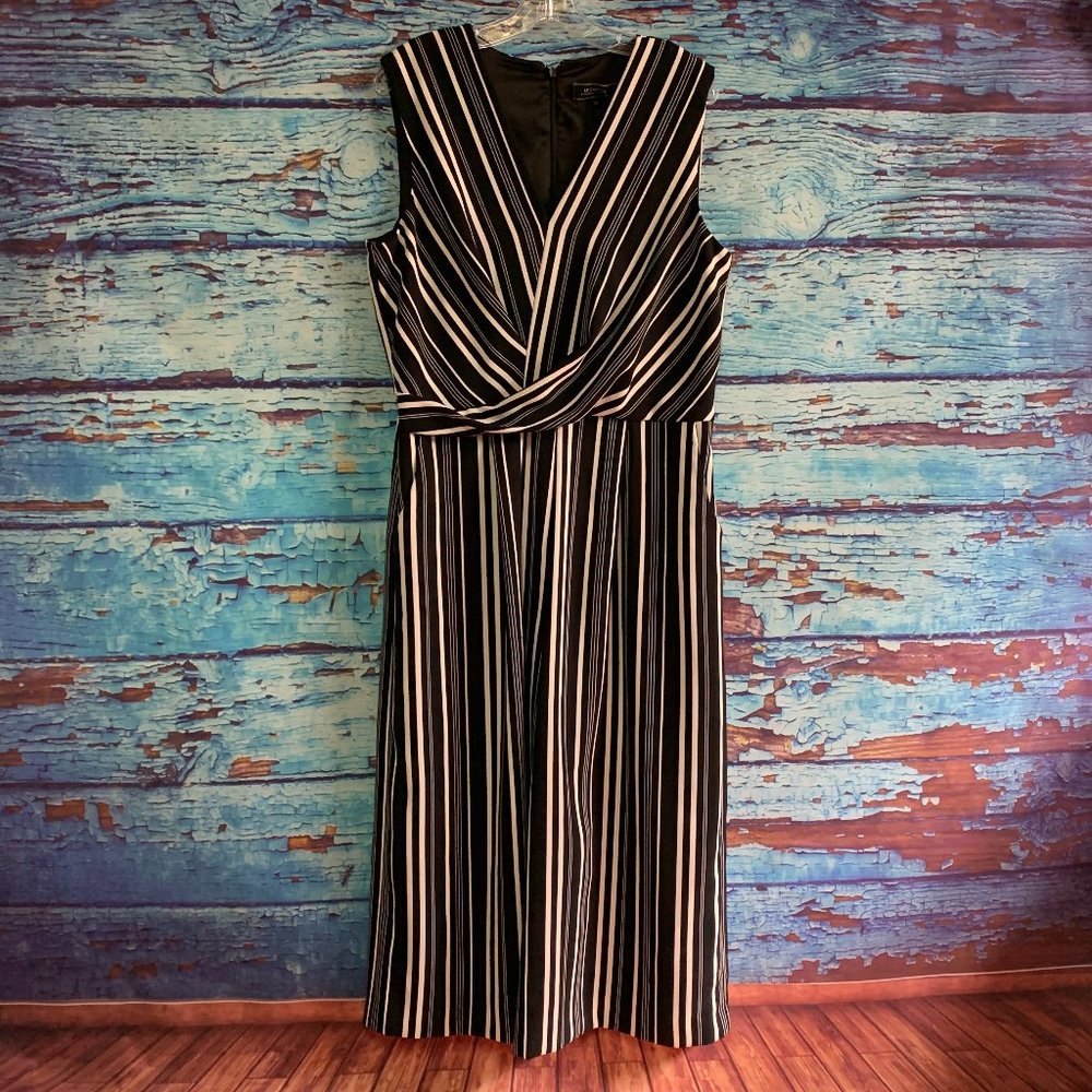 Le Chateau Striped Sleeveless Jumpsuit